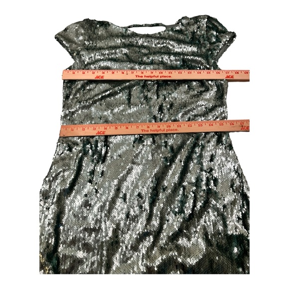 Zara Shimmering Green Sequin Mini Dress - Picture 10 of 15